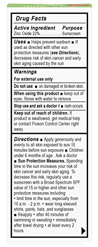 Earth Mama Baby Face Mineral Sunscreen Stick SPF 40 | Reef Safe, Non-Nano Zinc, Contains Organic Cocoa Butter & Aloe | Babies, Kids & Family 0.74-Ounce