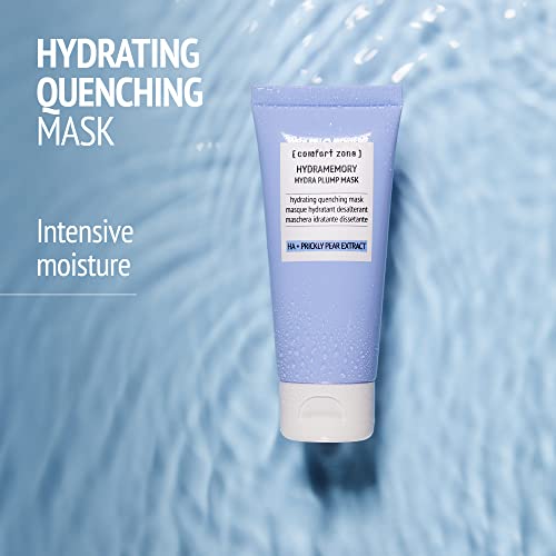 [ comfort zone ] Hydramemory Hydra Plump Mask, Fast Absorbing Rinse Off Treatment, Soothes, Moisturizes, Instant Glow, Vegan, Prickly Pear, Hyaluronic Acid, Dehydrated, 2.03 Fl Oz