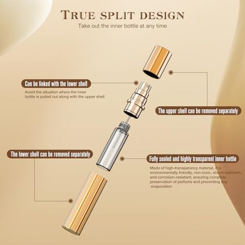 Kuangre 10ml Travel Perfume Atomizer - Refillable Pocket Spray Bottle