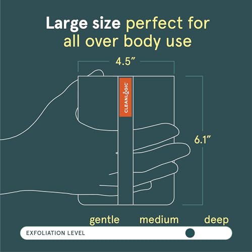 Cleanlogic Sport Large Exfoliating Body Scrubber, 3-Pack