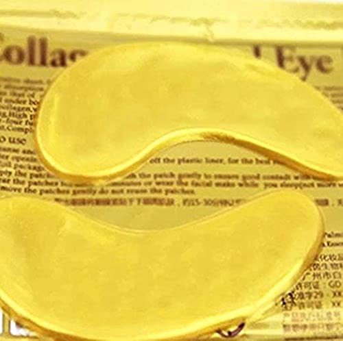 AICHUN BEAUTY 10/20/30/40/100 Pairs Crystal 24K Gold Powder Gel Collagen Eye Mask Sheet Patch, Anti Ageing, Remove Bags, Dark Circles & Puffiness, Skincare, Anti Wrinkle, Moisturising (10)