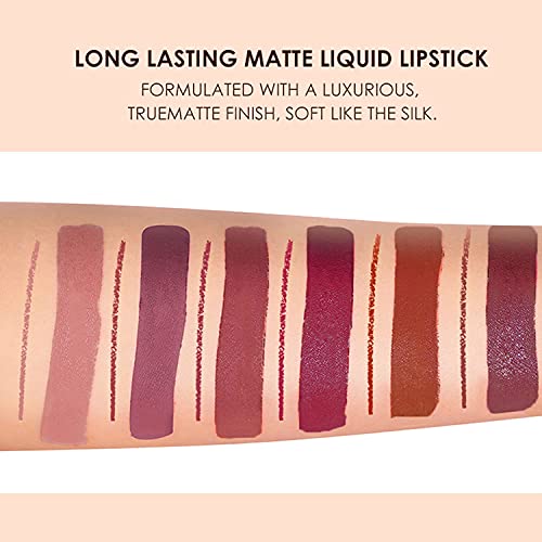 Liquid Lipstick & Lip Liner Set - Matte Waterproof, 12-Piece Kit