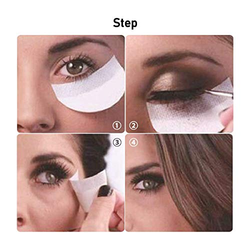 BetterJonny 200 Pieces Eyeshadow Stencils Pads, Eyeshadow Shields Lint Free Under Patches for Eyelash Extensions,Tinting and Lip Makeup Residue