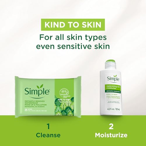 Simple Kind To Skin Cleansing Makeup Remover Wipes 6 Pack