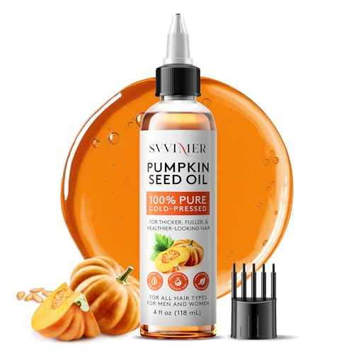 Svvimer Pumpkin Seed Oil for Hair Growth - 100% Pure Raw Organic Natural Cold Pressed - for Dry Damaged Hair and Volume Women and Men 4 Fl Oz (Pack Of 1)