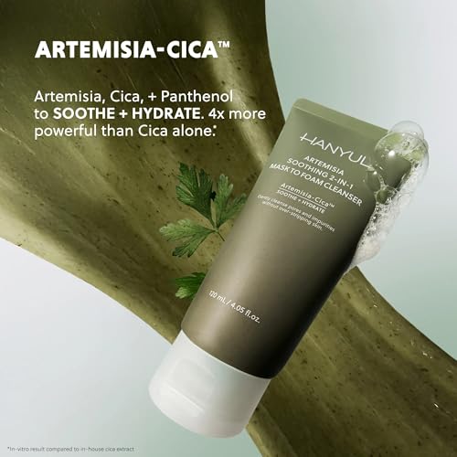 Hanyul Artemisia Soothing 2-in-1 Mask to Foam Cleanser