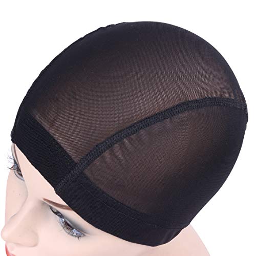 Wig Cap M - 2 Pcs Stretchable Mesh Hair Nets Black