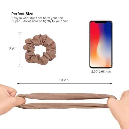 Hair Ties Scrunchies for Women's, for Girls Big Scrunchies Both for Thick Hair or Thin Hair Curl Hair No Crease Ponytail Holder No Hurt Your Hair