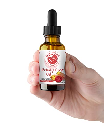 Bella Terra Oils - Prickly Pear Seed Oil 2oz - The Essence of Prickly Pear Cactus, A Haven of Vitamin A & Magnesium, an Elegant Addition to Your Routine