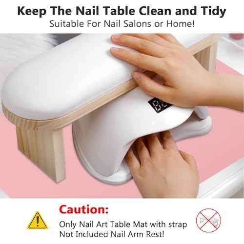Nail Art Table Mat, Soft Nail Arm Rest Pad for Acrylic Nails, Foldable Nail Hand Rest Pillow Manicure Pad Nail Training Mat for Nail Cushion Nail Table Pad Desk Mat for Nail Technician Salon