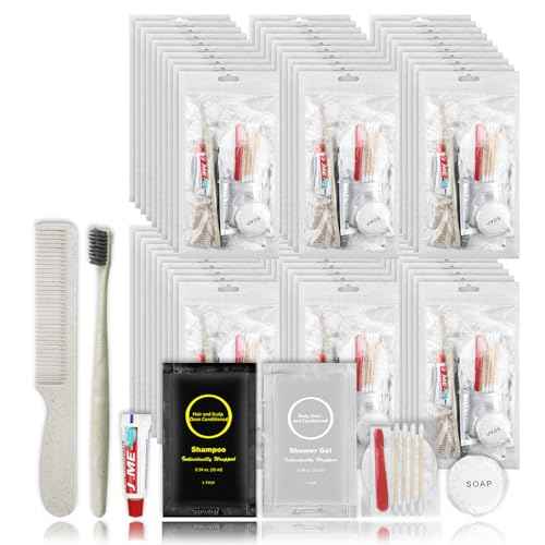 Toiletry Kits Homeless Personal Hygiene Kits for Homeless Care Package Supplies In Bulk, Disposable Travel Size Essential Women Men Toiletries Set for Hotel, Charity,Camping,Travel (100 Pack)