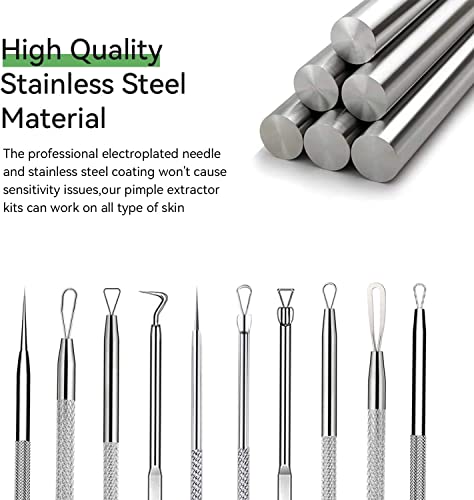5-Piece Blackhead Remover Tool Kit - Pimple Popper Extractor Set