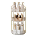 360¡Æ Rotating Makeup Organizer for Vanity - 3 Tier Perfume Organizer with Large Capacity - Skincare Organizer for Bathroom Counter - Space-Saving Cosmetic Storage for Dresser Countertop (Clear)