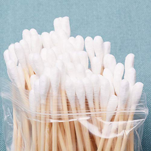 RIKWOG Bamboo Cotton Swabs 1200 Pack - Natural Cotton Buds for Ears & Makeup