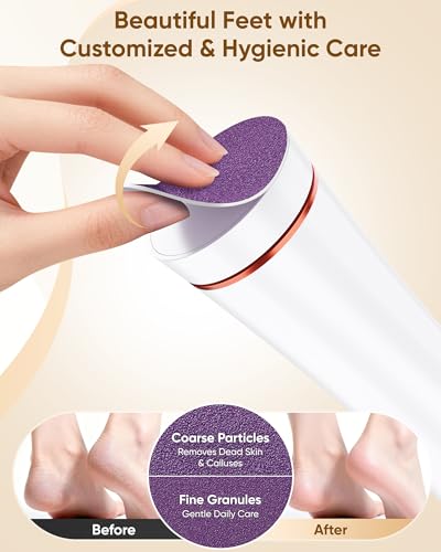 Incamity Electric Callus Remover with Foot Cream & 3 Speeds