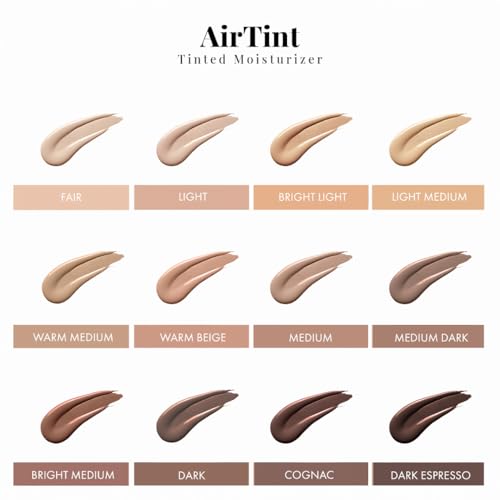 Jerome Alexander MagicMinerals AirTint Tinted Moisturizer AirBrush Spray Light | Tinted Moisturizer Spray with Anti-Aging Ingredients | Bright Light |2PC