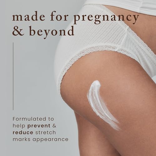 Nemah Stretch Mark Cream for Pregnancy, Moisturizing Belly Cream with Algaktiv UpLift, Shea Butter & Macadamia Oil, Pregnancy Body Cream for Belly, Hips & Thighs, 3.4 oz