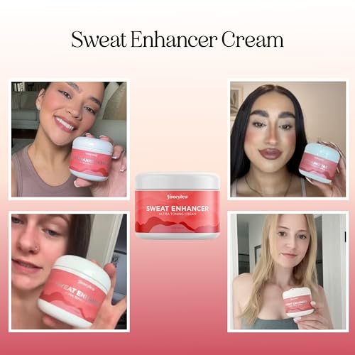 Hot Sweat Cream Workout Enhancer - Invigorating Hot Cream for Cellulite & Body Sculpting to Maximize Workouts - Moisturizing Sweat Enhancer Thigh Bum and Belly Firming and Tightening Cream (4 Fl Oz)