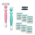 Razors for Women Sensitive Skin£¬6 blade Lady Shaving Razor for Women, Women¡¯s razors for Shaving Including 1 Travel Razors for Women with 19 Blade Refills