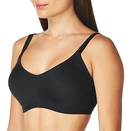 Warner's womens Easy Does It Underarm Smoothing With Seamless Stretch Wireless Lightly Lined Comfort Rm3911a Bra, Rich Black, X-Small US