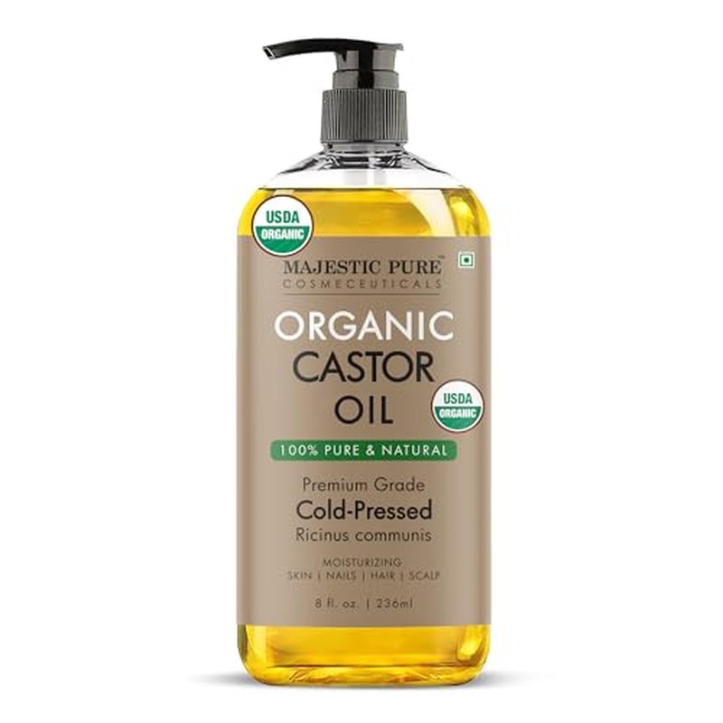 Pure Organic Castor Oil - 8 fl oz Hair & Skin Care