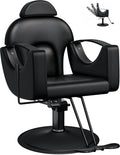 Professional Hydraulic Barber Chair with Reclining Back
