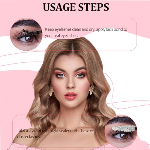 Lash Bond and Seal Kit - Waterproof Cluster Lash Glue 72h Hold