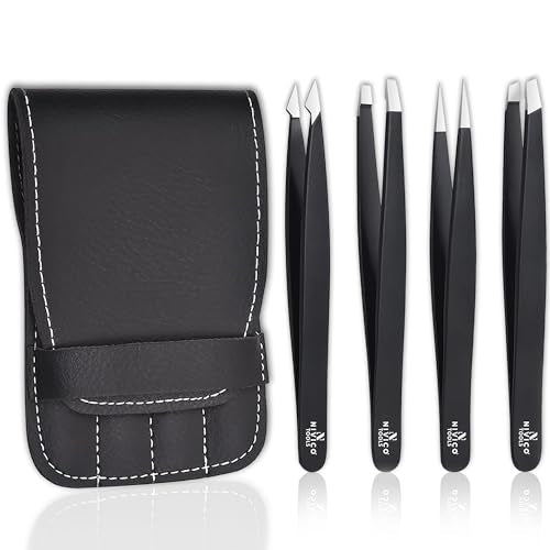 Professional Eyebrow Tweezers Set - Surgical-Grade Stainless Steel