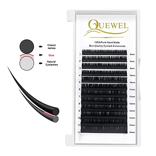 QUEWEL 0.15mm C Curl Mix Classic Eyelash Extensions 8-14mm