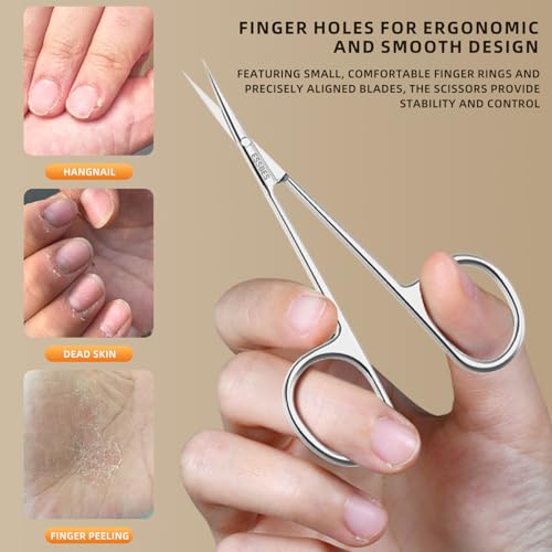 Precise Curved Cuticle Scissors for Facial Hair & Eyebrows