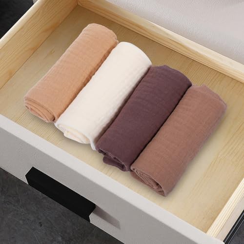 4 Pack Face Cloths Makeup Remover Cloths Soft Wash Cloth Absorbent Muslin Washcloths Breathable Reusable Facial Towels for Skin Care Daily Cleansing Travel Women Men Adults