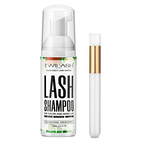 Lash Shampoo for Lash Extensions 2 Fl Oz / 60ml - Includes Lash Shampoo Brush for Cleansing - Eyelash Extension Cleanser for Professional Salon and Home Use