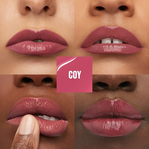 Maybelline Super Stay Vinyl Ink Liquid Lipstick Makeup Bundle, Lipstick Set Includes 1 Rose Mauve Nude Lipstick in Coy and 1 Mauve Nude Lipstick in Witty