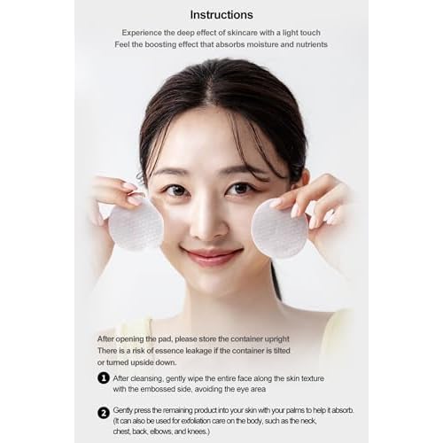 Toner Pad, 60 Pads | Clarifying & Hydrating Facial Pads for Women | Pre-Makeup Skin Prep, Pore Care, Skin Cleaning Wipe, K-Beauty, Made in Korea.