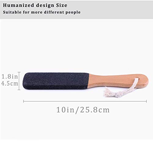 Kinepi Double-Sided Foot File & Pumice Stone Callus Remover with Wood Handle