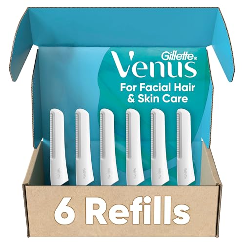 Facial Exfoliating Dermaplaning Razor with 6 Blade Refills