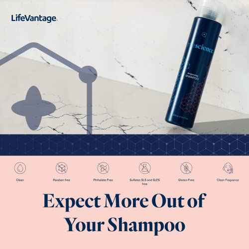LifeVantage - Nourishing Hair Shampoo - Nrf2 Ingredients, Oil Complex, Peppermint Oil, Green Tea and Coconut Oil - 250ml