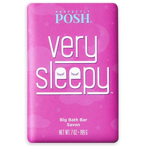Perfectly Posh - Very Serene Big Bath Soap Bar - Soothing and Moisturizing Soap with Lavender & Shea Butter - for Rejuvenating Bath Time - 7oz