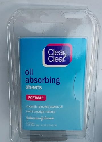 Clean & Clear Oil-Absorbing Blotting Sheets, 50-Count (4-Pack)