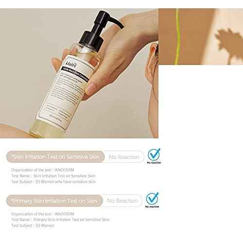 DearKlairs] Gentle Black Fresh Cleansing Oil, a light and spreadable texture, only 6 ingredients, For Oily Sensitive Skin, Vegan, Korean Skincare (5.07 Fl Oz)