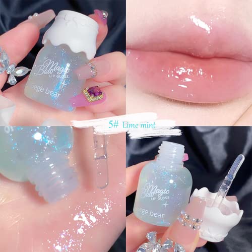 Shimmer Lip Gloss Set - 5 Colors Hydrating Lip Oil