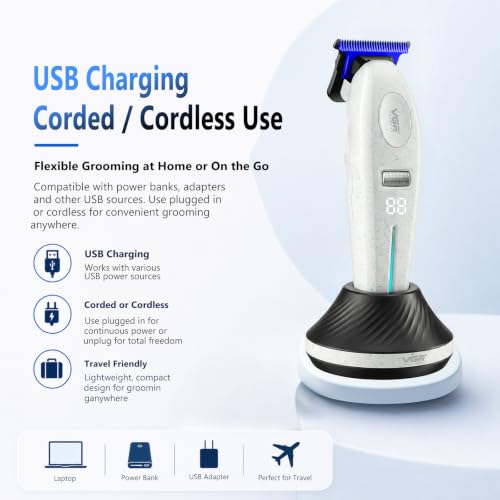 VGR 887T Professional Hair Clippers for Men with Ceramic Blades