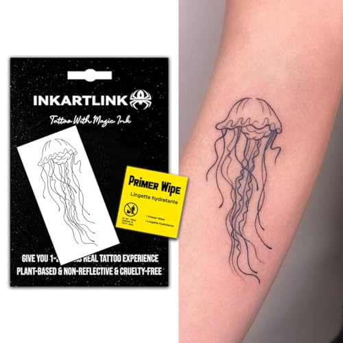 INKARTLINK Semi-Permanent Tattoos Waterproof 7-14 Day Jellyfish