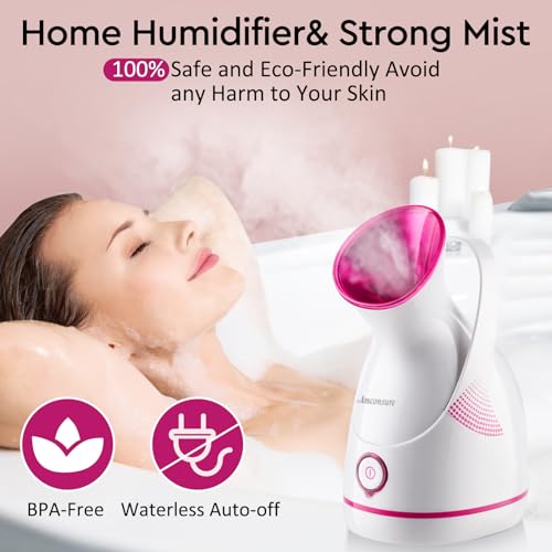 Amconsure Nano Ionic Facial Steamer for Home Spa