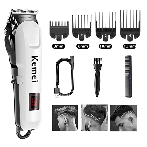 KEMEI Professional Cordless Hair Clipper for Men