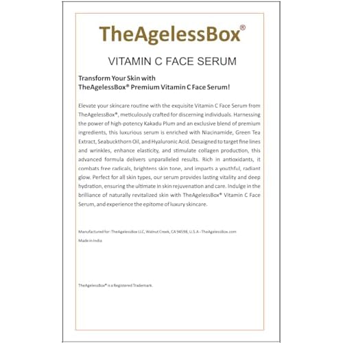Ayurvedic Vitamin C Face Serum ? Anti-Aging, Brightening & Hydrating ? Face Serum with Kakadu Plum, Niacinamide & Hyaluronic Acid for Glowing, Radiant Skin ? Vegan & Cruelty-Free ? 30ml