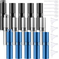 Remerry 15 Pcs 8 ml Perfume Atomizer Refillable Small Perfume Spray Bottle Empty Portable Travel Sprayer with 5 Funnel 5 Pump Transfer Tool(Black, Blue, Silver)