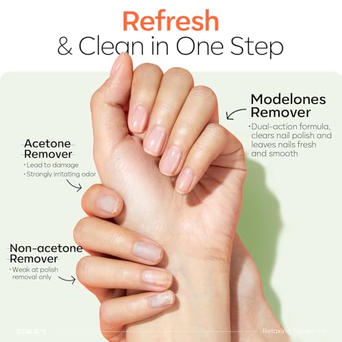 Modelones Maximum-Strength Acetone Nail Polish Remover, 8 FL.Oz.