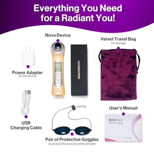 Nova 4-in-1 Facial Beauty Wand | LED Light & Galvanic Ion Massage