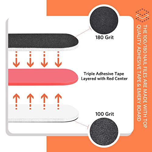 Professional Nail File Kit - 12PCS Double-Sided Emery Boards